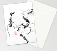 stationery cards sumi-e ink